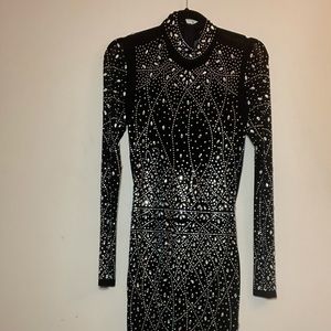 Black Mesh Diamond dress